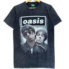 新品 オアシス Oasis Tシャツ M 墨黒 デフィニトリー・メイビー リアム・ノエル ギャラガー兄弟 バンドT ロックT ビンテージ風 ウォッシュ加工 フェス ライブ 半袖 メンズ レディース 古着風 Definitely Maybe / MS343のサムネイル