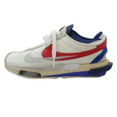 NIKE ナイキ DQ0581-100 × sacai サカイ Zoom Cortez White and University Red ズーム コルテッツ ユニバーシティレッド スニーカー ホワイト系 レッド系 ブルー系 27cm【中古】