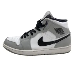 NIKE ナイキ 554724-092 Air Jordan 1 Mid Light Smoke Grey エアジョーダン1 ミッド ライトスモークグレー ハイカット スニーカー グレー系 ホワイト系 29.5cm【中古】