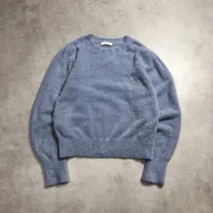 WQ1141●green label relaxing：フェザーヤーンニットプルオーバー ブルー 定価￥8910- セーター キレイ色 グリーンレーベルリラクシング