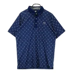 サイズ：XL PUMA GOLF プーマゴルフ 2024年モデル 半袖ポロシャツ 総柄 ネイビー系 [240101660732] ゴルフウェア メンズ ストスト