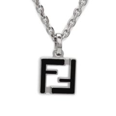 激レア【めめ愛用】FENDI ロゴネックレス snowman シルバー 新品 