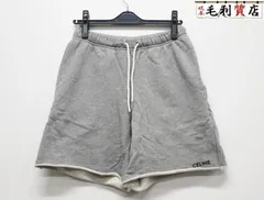 CELINE セリーヌ ロゴプリント カットオフ スウェット ハーフパンツ ショーツ グレー 2Z063052H サイズXS 美品 パンツのサムネイル