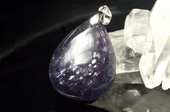 【１点物】AA☆シルバー925 アイオライトサンストーン　24x18mm　ドロップ ペンダントトップ パワーストーン 天然石 _PD1069