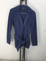 ポロ ラルフローレン ブレザー ベルト付き ニット カーディガン ジャケット ネイビー s