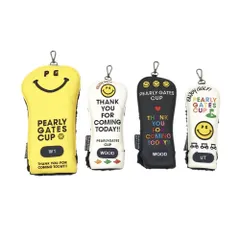 PEARLY GATES パーリーゲイツ PEARLY GATES CUP 2024 ヘッドカバー 4点セット ニコちゃん 非売品  ブラック系 DR×1 FW×2 UT×1 [240101664530] ゴルフウェア ストスト