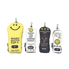 PEARLY GATES パーリーゲイツ PEARLY GATES CUP 2024 ヘッドカバー 4点セット ニコちゃん 非売品  ブラック系 DR×1 FW×2 UT×1 [240101664531] ゴルフウェア ストスト