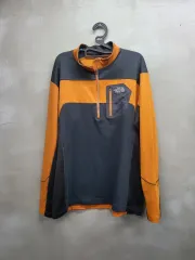 THE NORTH FACE ザノースフェイス オレンジ/ブラック ハーフジップアップ 長袖Tシャツ 110