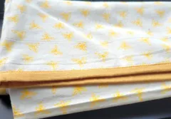 マルチカバー インド綿100％ 約100×100cm ナチュラル 花柄風 布 テーブルクロス【スモールマルチカバーAQ】