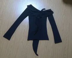 レディース オフショルダー シャーリング アシンメトリーブラウス Tシャツ free