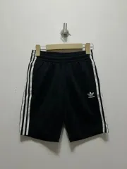 adidas 3本線 ハーフパンツ ブラック S