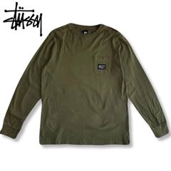 Stussy ダークグリーン 長袖Tシャツ M - メルカリ