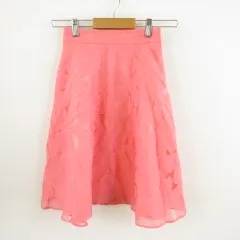 プロポーション ボディドレッシング PROPORTION BODY DRESSING スカート 膝丈 フレア 花柄 ピンク 2 *T991