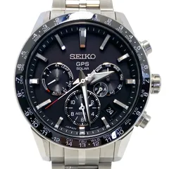 【美品】腕時計 メンズ セイコー SEIKO アストロン SBXC003 5X53-0AB0 GPSソーラー 黒 デイト表示 チタニウム 10気圧防水