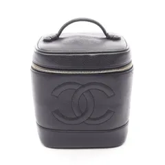 シャネル CHANEL ハンドバッグ ココマーク ブラック キャビアスキン(グレインドカーフ) ココマーク 縦型バニティ レディース Used B