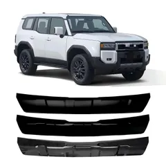【送料無料】トヨタ ランドクルーザー プラド 250系 2024年〜対応 リアバンパーガーニッシュ バックバンパーガード 下部保護カバー 黒武士スタイル ブラックアウト 傷防止 高級感アップ 簡単取付 ドレスアップ効果