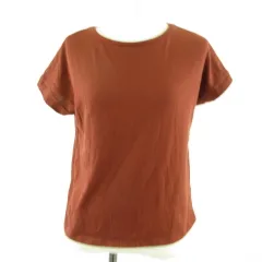 コムサイズム COMME CA ISM カットソー 半袖 茶 7 *T117