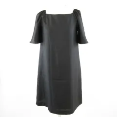 アナトリエ ANATELIER ワンピース 半袖 ミニ 黒 34 *A7