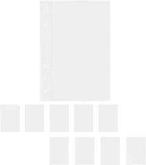 Alpha Depot シール帳台紙 シール台紙 透明 女の子向け はがせるシール収納 手帳型 6穴リング式 シールコレクション収納 (A6リフィル10枚)