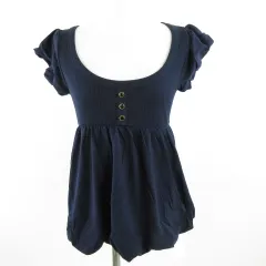 イング INGNI カットソー ニット キャップスリーブ 紺 M *A447