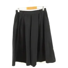 ジーユー GU イージードレープガウチョパンツ 黒 L *A504