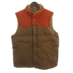 パタゴニア Patagonia リバーシブル ビビーダウンベスト 前開き ボア バイカラー 茶 ブラウン オレンジ Mのサムネイル