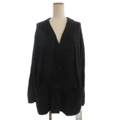 ジェラートピケ gelato pique JOEL ROBUCHON タグ付き スムーズィーカーディガン Vネック 長袖 黒 ブラック F