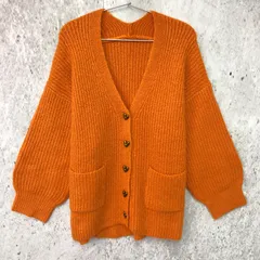 LAVEANGE ラビアンジェ ハート ボタン ニット カーディガン オレンジ Mサイズ ◇〇☆のサムネイル