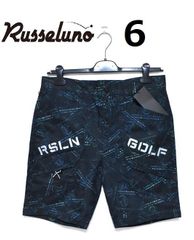 新品 ラッセルノ ゴルフ ロゴ ストレッチ ショーツ スプレー オレンジ