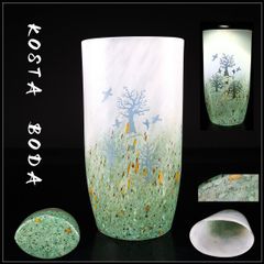 KOSTA BODA 高脚グラス 青緑 - メルカリ