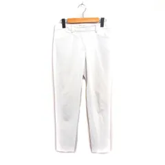 セオリーリュクス theory luxe テーパード パンツ センタープレス ストレッチ 無地 36 ホワイト 白 /FT ■ECB001