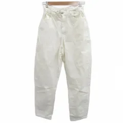 ザラ ZARA コーデユロイパンツ テーパードパンツ アンクル丈 38 M 白 無地 /SY49 ■ECB001