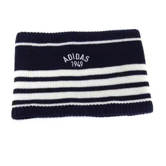 アディダス adidas 国内正規品 ネックウォーマー ボーダー ロゴ刺繡 アクリル F ネイビー 紺 /FT