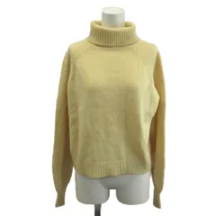 アダムエロペ Adam et Rope' ニット セーター ウール F 黄 イエロー タートルネック 長袖 無地 /NP ■ECB002