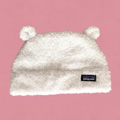 Patagonia ベビー・ファーリー・フレンズ・ハット ホワイト キッズ ニット帽