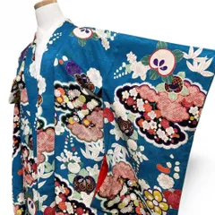 アンティーク　羽織　松竹梅　橘　花びら　七宝　花菱　正絹　着物　031b p