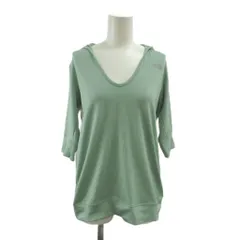 ザノースフェイス THE NORTH FACE パーカー M ライトグリーン 緑 グリーン フード付き Vネック 五分袖 /NP ■ECE003