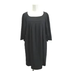 プロポーション ボディドレッシング PROPORTION BODY DRESSING ワンピース ３ グレー スクエアネック 七分袖 プリーツ /RN ■ECC002