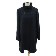 ジャンニ ロ ジュディチェ GIANNI LO GIUDICE スタンドカラーコート ロング丈 42 XL 紺 無地 /SY50 ■ECA001