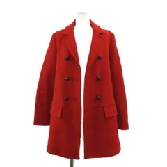 ザラウーマン ZARA WOMAN コート ハーフ ミドル ｓ 赤 レッド ダブルブレスト 無地 長袖 /RK ■ECB002のサムネイル