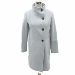 エムケー ミッシェルクラン MK MICHEL KLEIN スタンドカラーコート ロング丈 40 L ライトグレー /SY51 ■ECA001