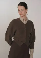 アラウンドユル エテカーディガン 茶色