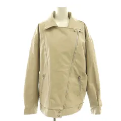 アナップ ANAP フェイクレザーライダースジャケット F ベージュ /SS ■OS ■GY49