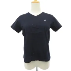 ラルフローレンスポーツ RALPH LAUREN SPORT Tシャツ カットソー 半袖 M 紺 Vネック ロゴ刺繍 /SY39 ■ECB001