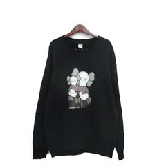 ユニクロ UNIQLO × KAWS コラボ UTコレクション トレーナー  スウェット コットン プリント L ブラック 黒 /KT4