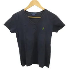ラルフローレンスポーツ RALPH LAUREN SPORT Tシャツ S ネイビー 紺 Vネック ロゴ刺繍 半袖 カットソー /PP ■ECA003