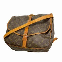 【6da0108】ルイヴィトン ショルダーバッグ モノグラム ソミュール35 M42254 ブラウン【中古】レディース