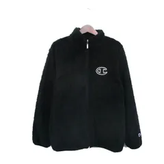 チャンピオン CHAMPION 子供服 ボア フリースジャケット ロゴ 160 ブラック 黒 /KT12