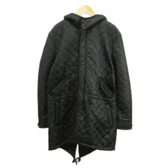 コムサイズム COMME CA ISM キルティングジャケット 中綿コート L 黒 ブラック フード付き 長袖 ミドル丈 /PP ■GY99のサムネイル