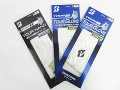 未使用同様 Bridgestone Sportsブリヂストンスポーツ ゴルフグローブ TOUR B 3点セット ツアーナノ1点 ツアーグローブ2点 サイズ26 ホワイト日0051-0406-55のサムネイル